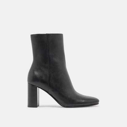 SUZY BOOTIES BLACK LEATHER - Dolce Vita