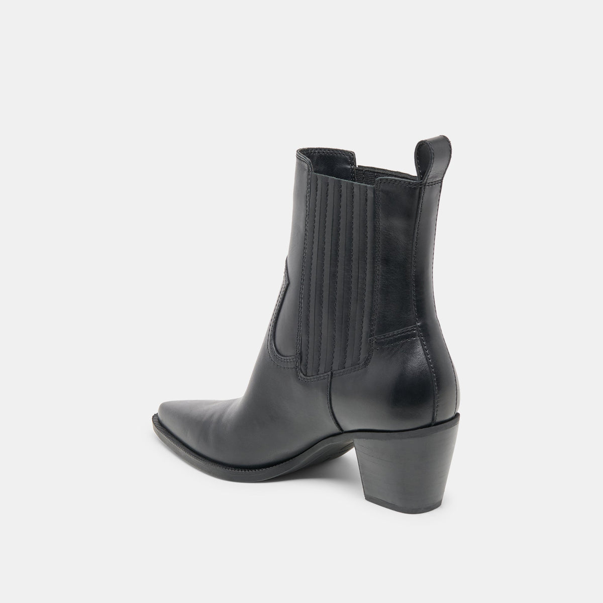 Slim Black Leather Booties - Dolce Vita