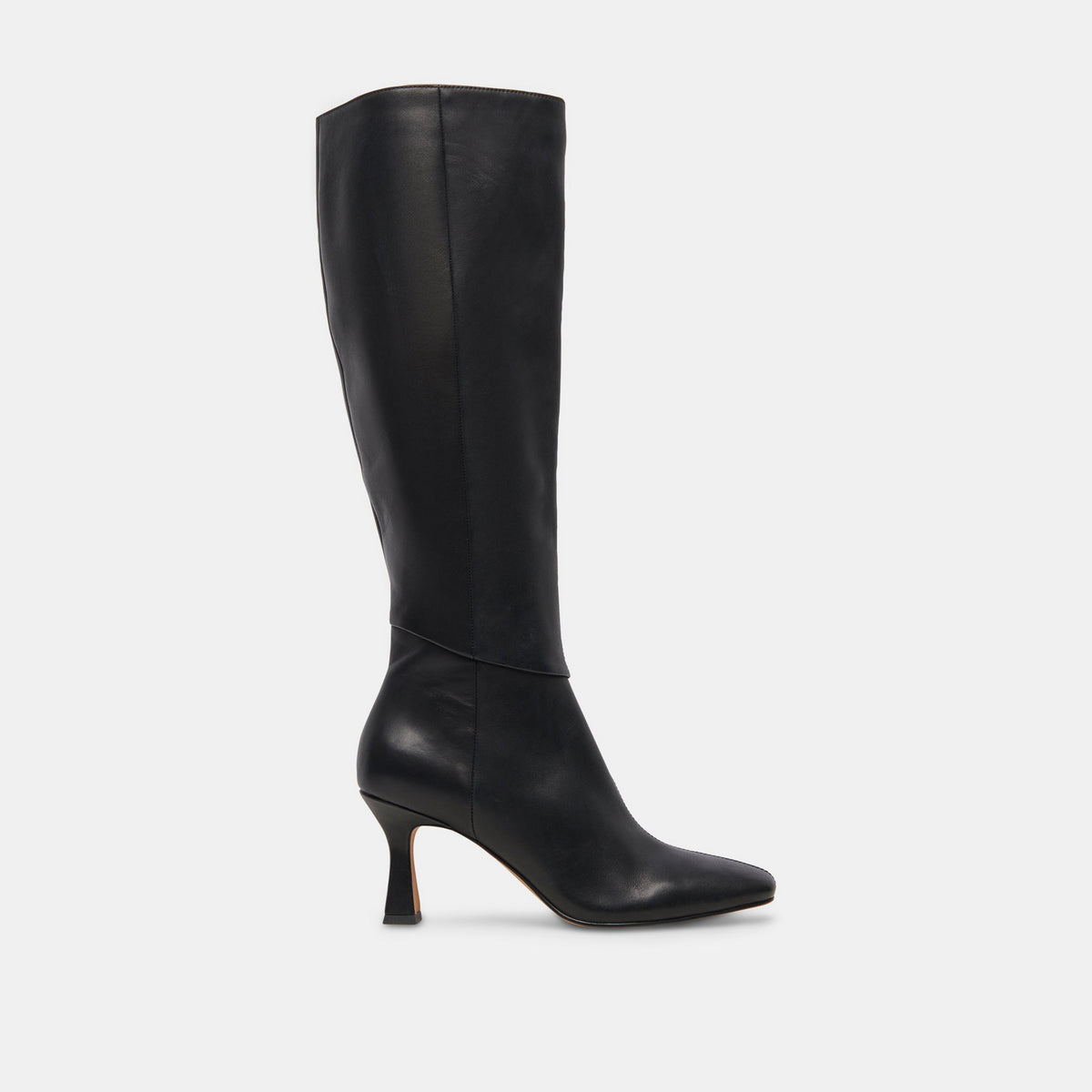 Gyra Wide Calf Black Leather Boots - Dolce Vita
