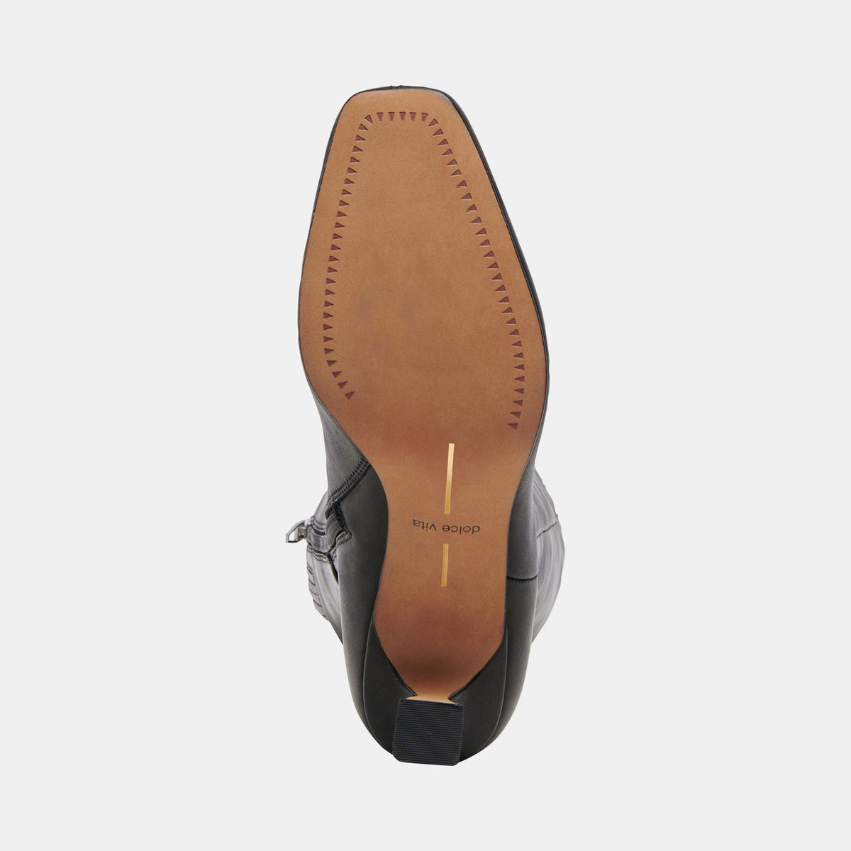 Gyra Wide Calf Black Leather Boots - Dolce Vita