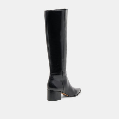 Kirson Black Leather Boots - Dolce Vita