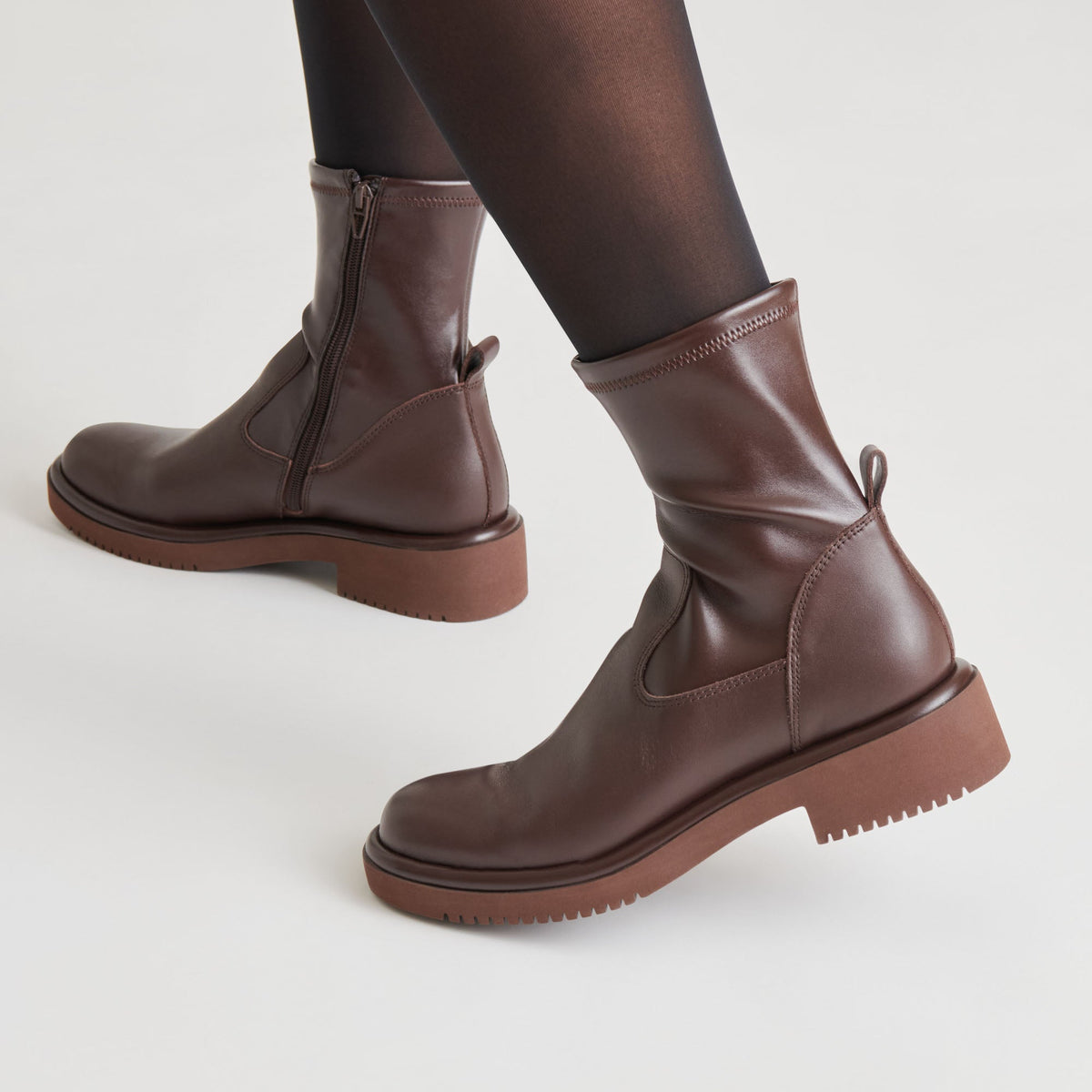 Simaya H2O Waterproof Mahogany Leather Boots - Dolce Vita