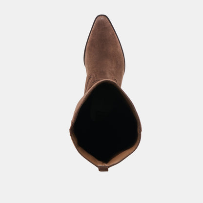 Virona H2O Waterproof Dk Brown Suede Boots - Dolce Vita
