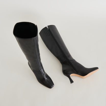 Gyra Extra Wide Calf Black Boots - Dolce Vita