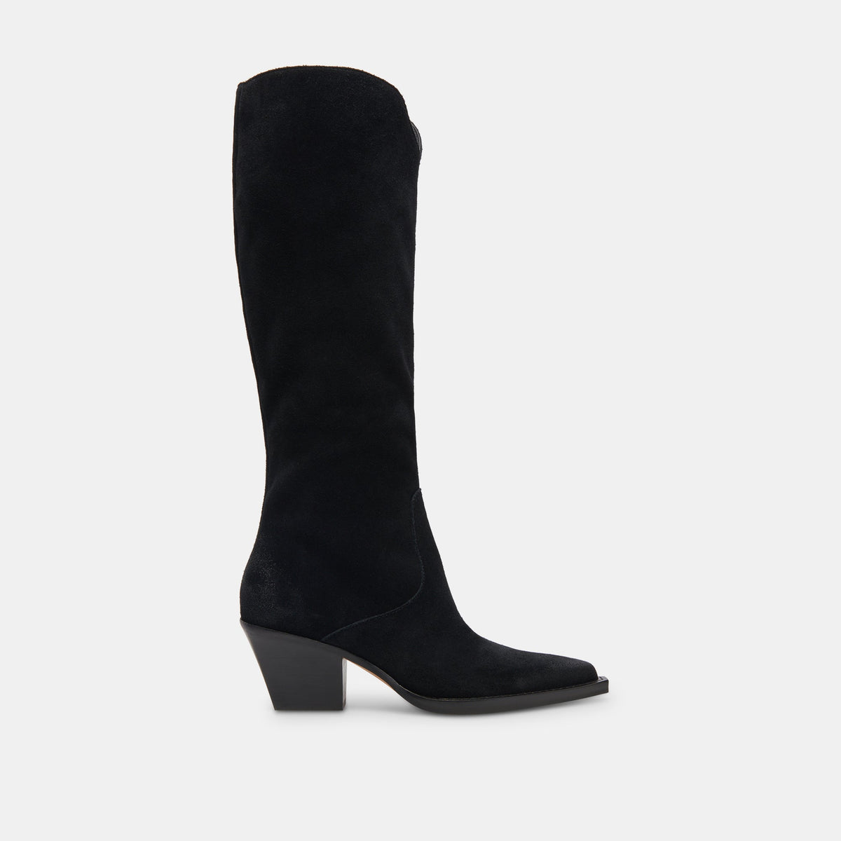 Raj Extra Wide Calf Onyx Suede Boots - Dolce Vita