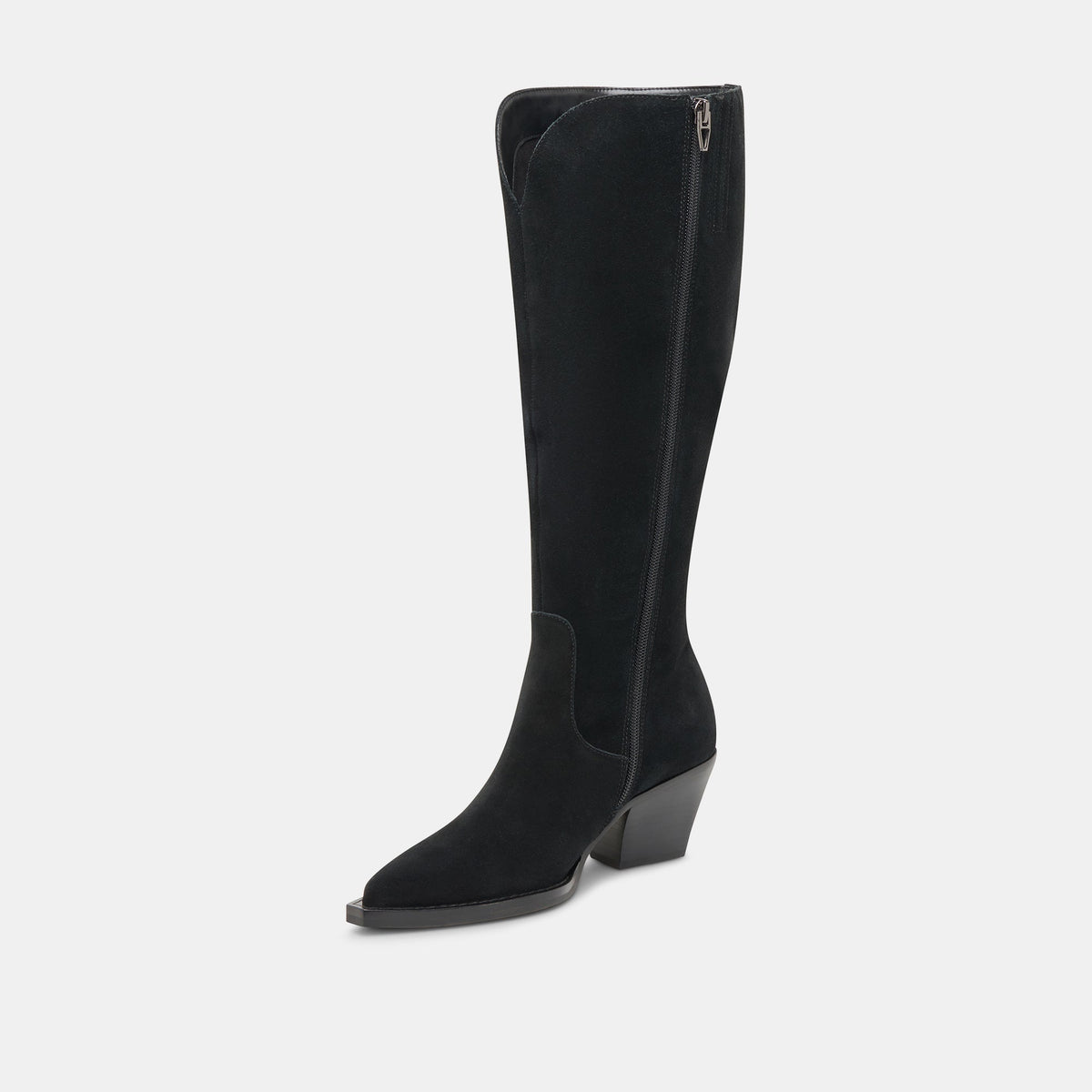 Raj Extra Wide Calf Onyx Suede Boots - Dolce Vita