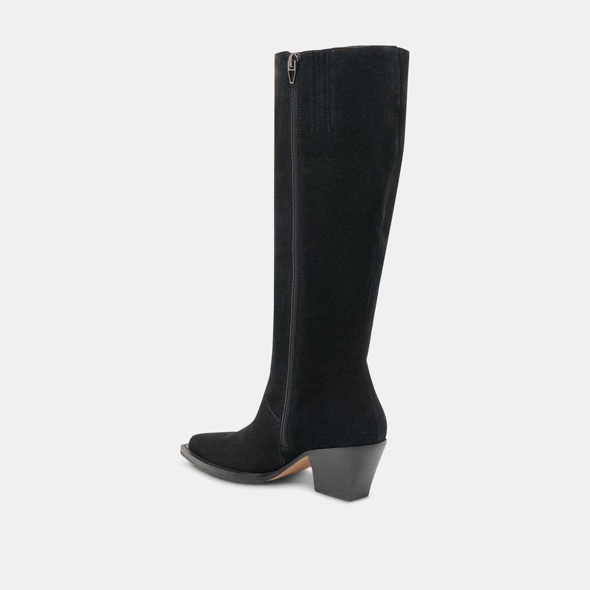 Raj Extra Wide Calf Onyx Suede Boots - Dolce Vita
