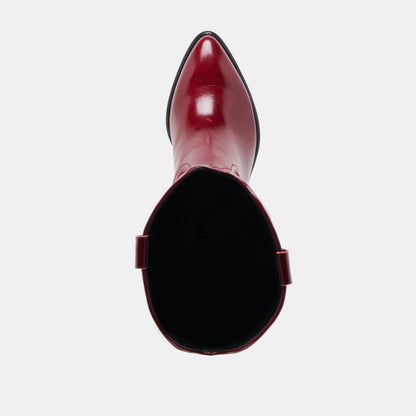 Mirla Oxblood Leather Boots - Dolce Vita