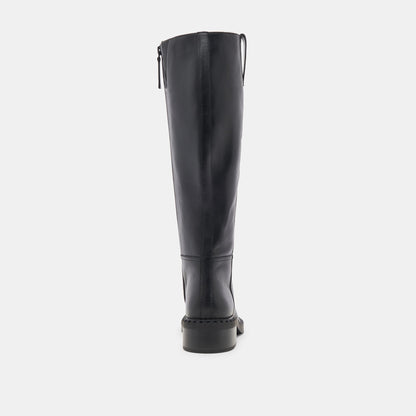 Glory H2O Waterproof Black Leather Wide Calf Boots - Dolce Vita