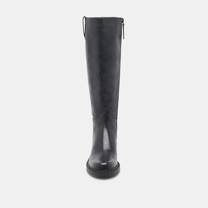 Glory H2O Waterproof Black Leather Wide Calf Boots - Dolce Vita