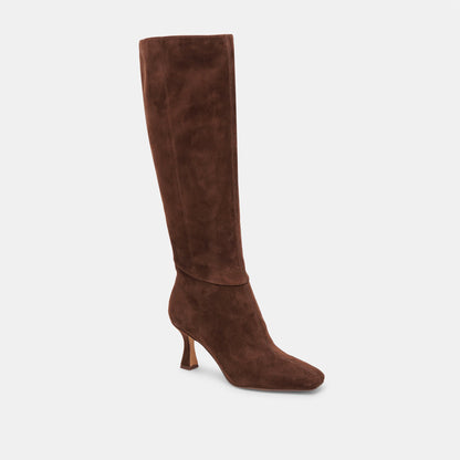 GYRA BOOTS DK BROWN SUEDE - Dolce Vita