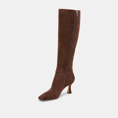 GYRA BOOTS DK BROWN SUEDE - Dolce Vita