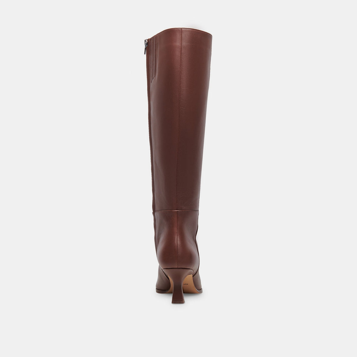 Auggie Chocolate Leather Narrow Calf Boots - Dolce Vita