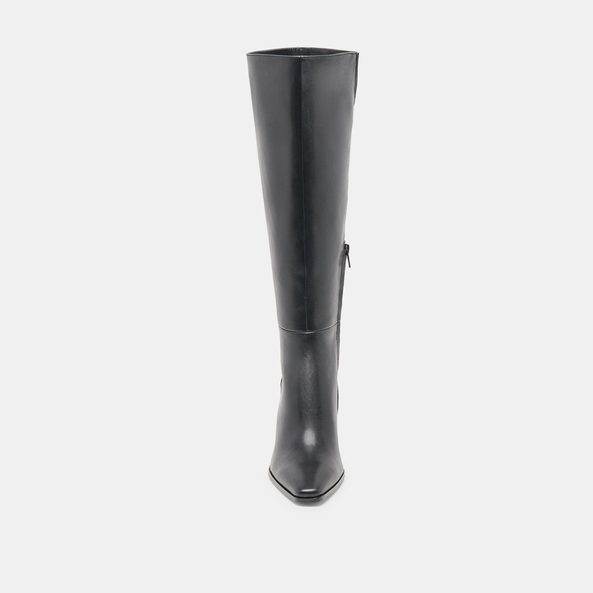 Emmi Black Leather Narrow Calf Boots - Dolce Vita