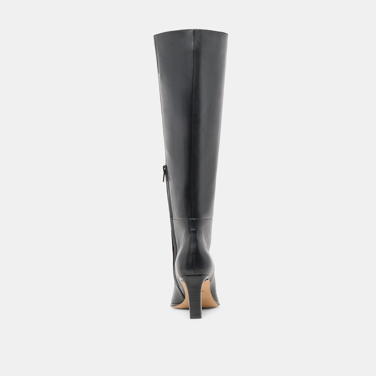 Emmi Black Leather Narrow Calf Boots - Dolce Vita