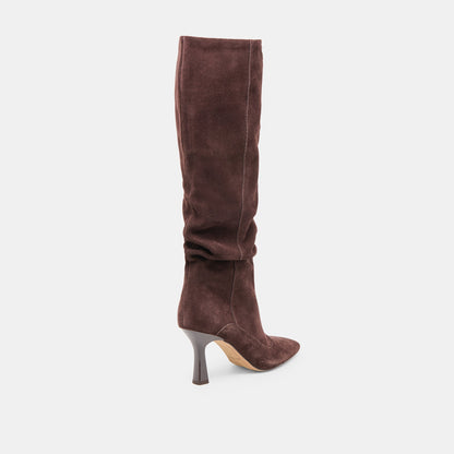 Lousa Mahogany Suede Boots - Dolce Vita