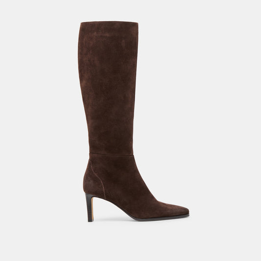 Emmi Dk Brown Suede Boots - Dolce Vita
