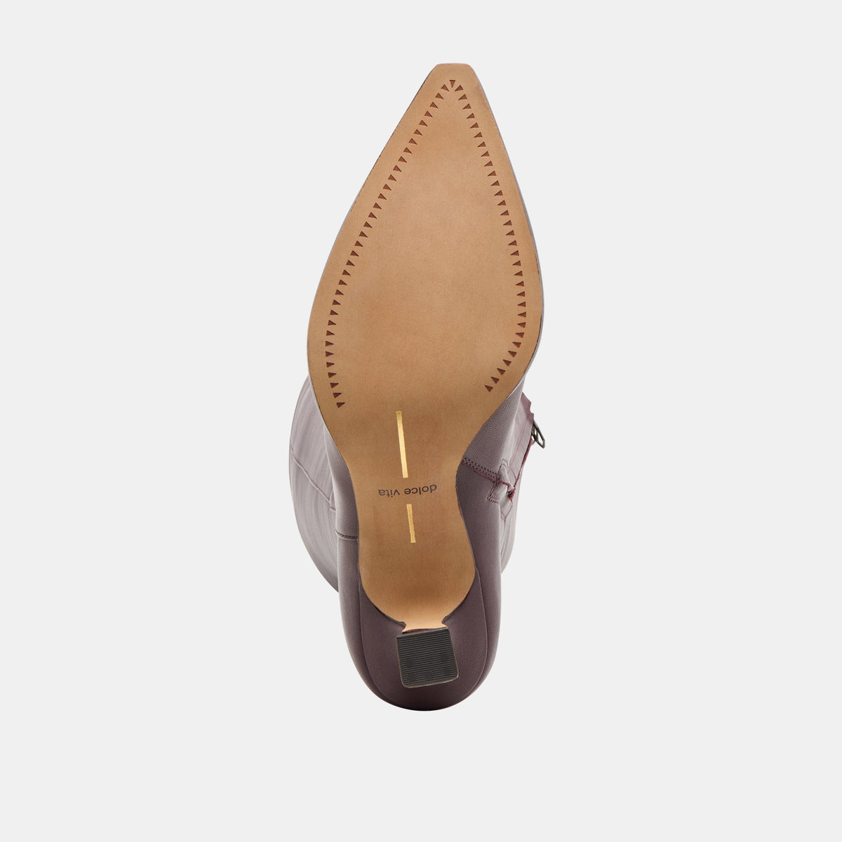 Auggie Wine Leather Wide Calf Boots - Dolce Vita