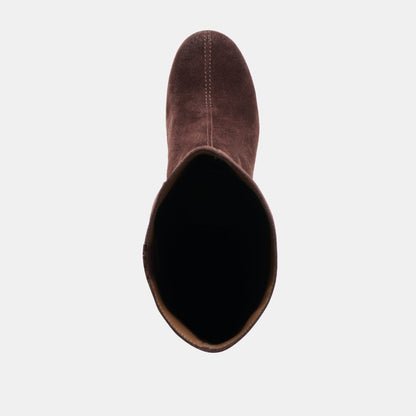 Hudsin Mahogany Suede Boots - Dolce Vita