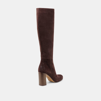 Hudsin Mahogany Suede Boots - Dolce Vita