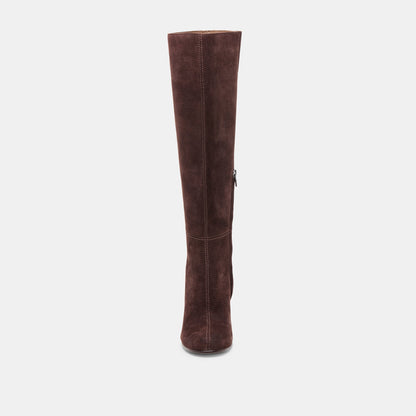 Hudsin Mahogany Suede Boots - Dolce Vita