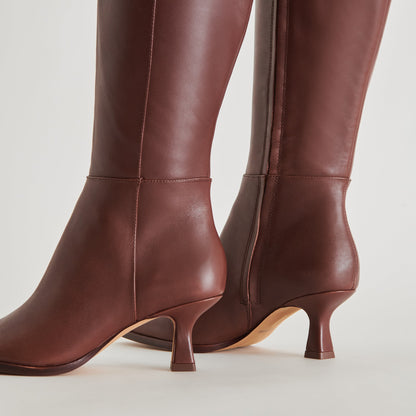 Auggie Extra Wide Calf Chocolate Boots - Dolce Vita