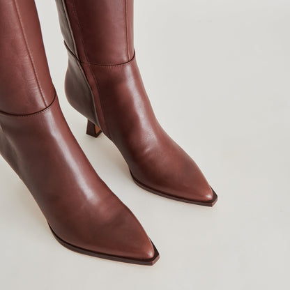 Auggie Extra Wide Calf Chocolate Boots - Dolce Vita
