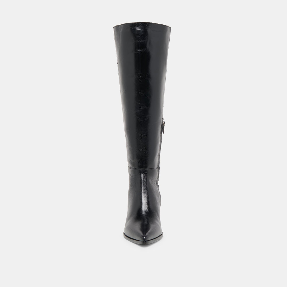 Kirson Black Leather Wide Calf Boots - Dolce Vita