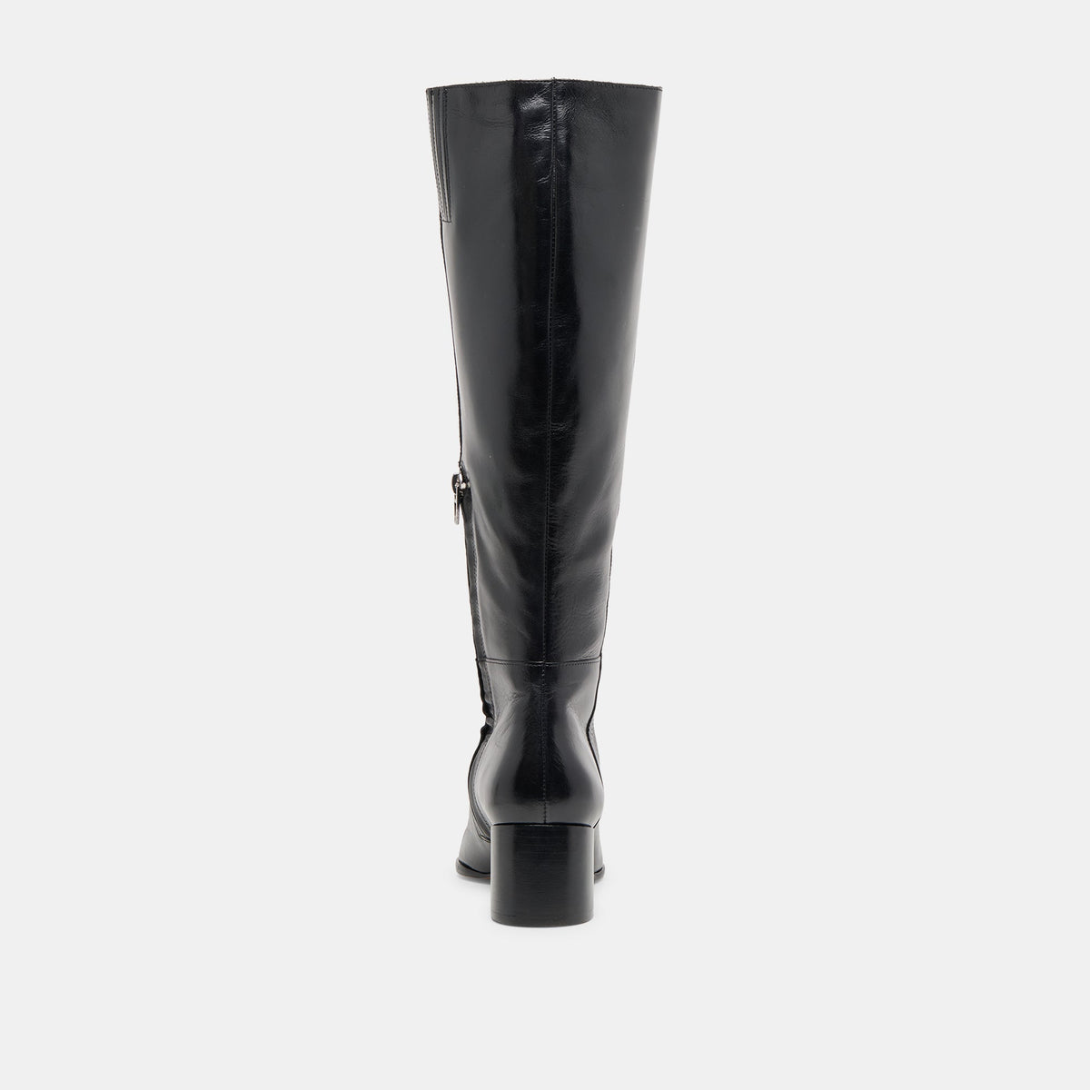 Kirson Black Leather Wide Calf Boots - Dolce Vita