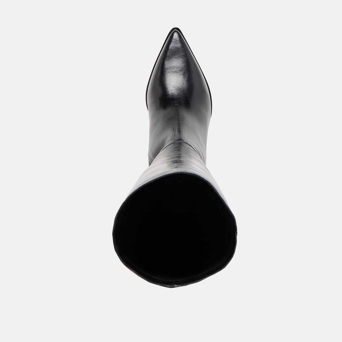 Kirson Black Leather Wide Calf Boots - Dolce Vita
