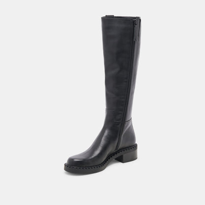 Glory H2O Waterproof Black Leather Extra Wide Calf Boots - Dolce Vita