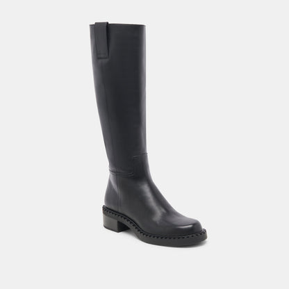 Glory H2O Waterproof Black Leather Extra Wide Calf Boots - Dolce Vita