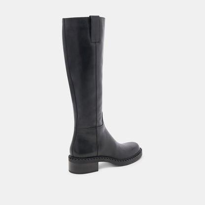 Glory H2O Waterproof Black Leather Extra Wide Calf Boots - Dolce Vita