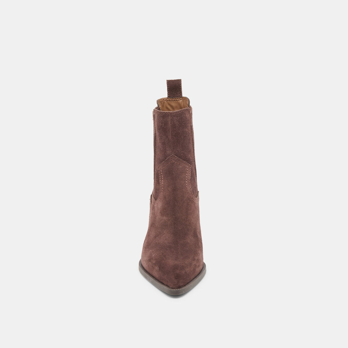 Slim Mahogany Suede Booties - Dolce Vita