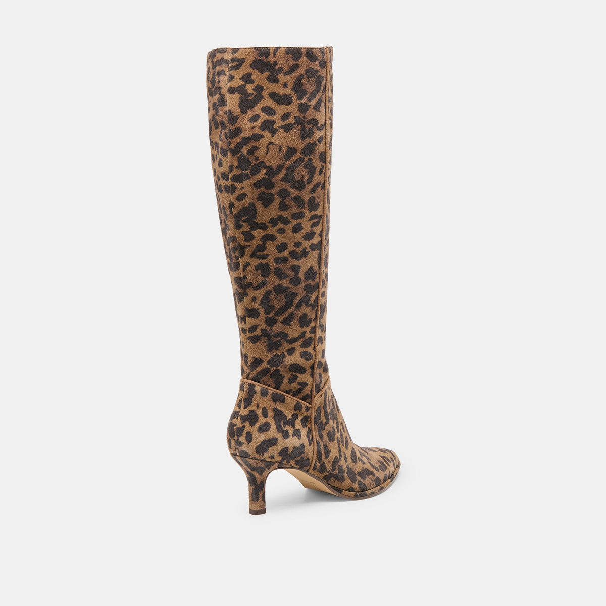 Aldy Brown Leopard Printed Suede Boots - Dolce Vita
