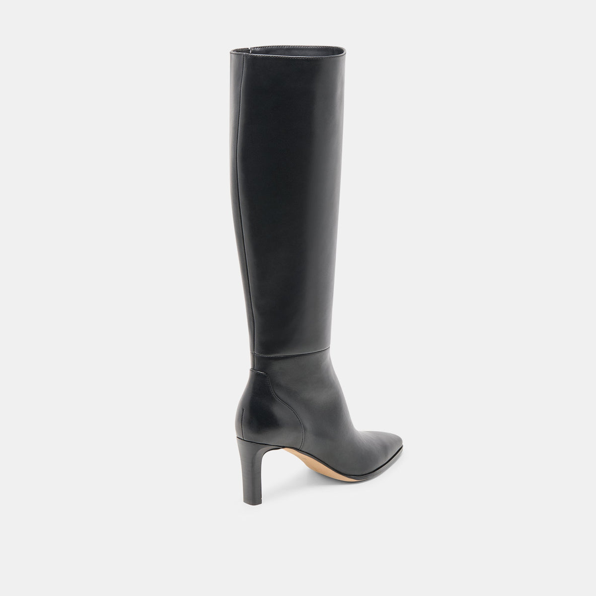 Emmi Black Leather Wide Calf Boots - Dolce Vita