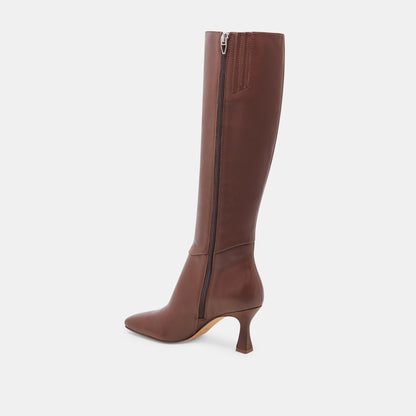 Gyra Extra Wide Calf Chocolate Boots - Dolce Vita