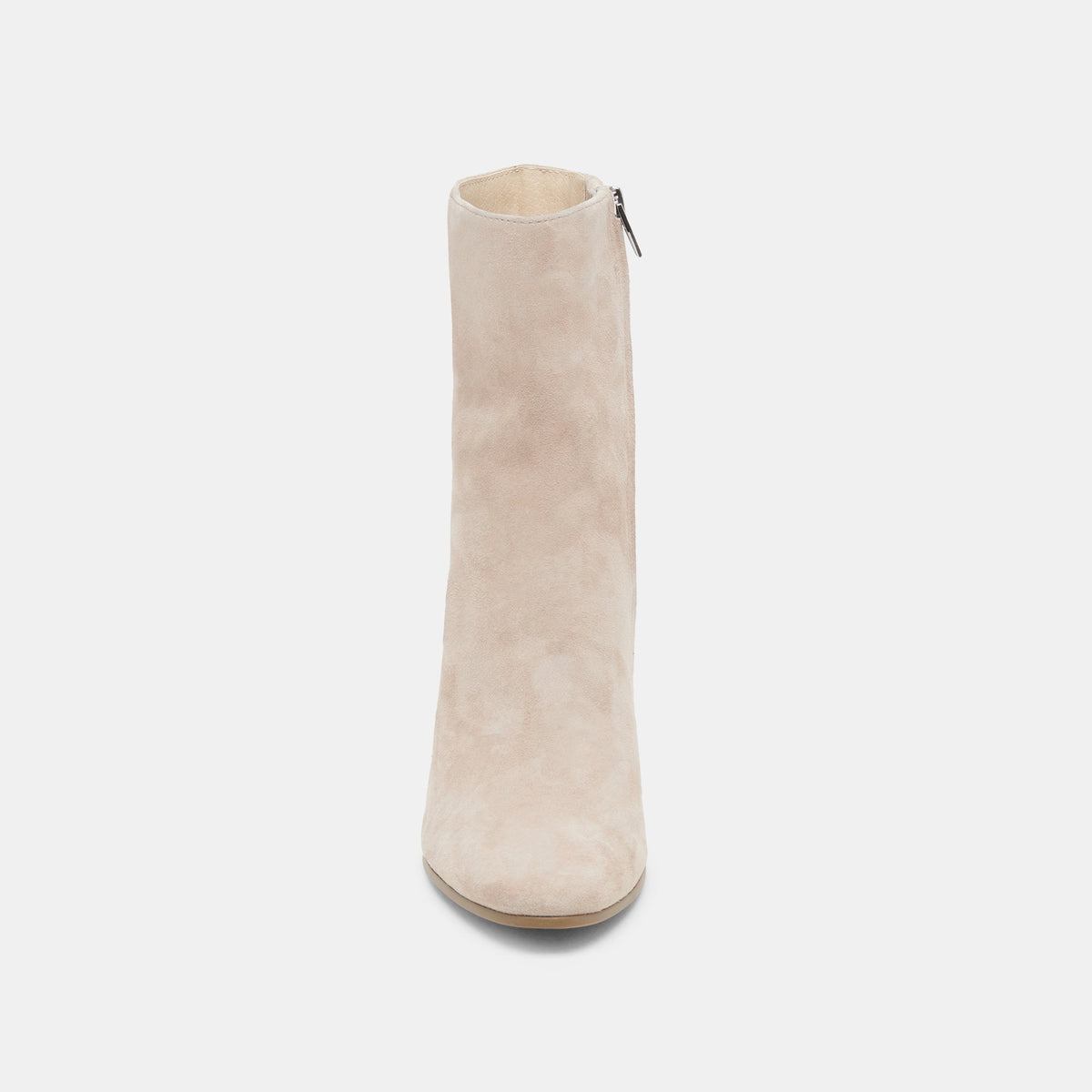 Suzy Wide Taupe Suede Booties - Dolce Vita