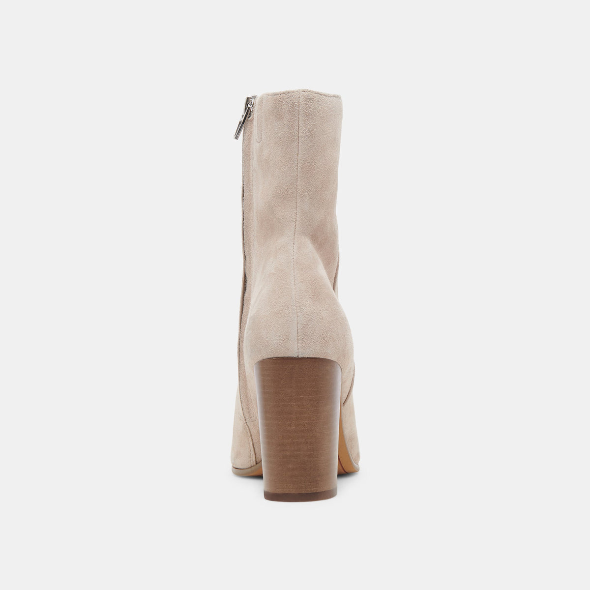Suzy Wide Taupe Suede Booties - Dolce Vita