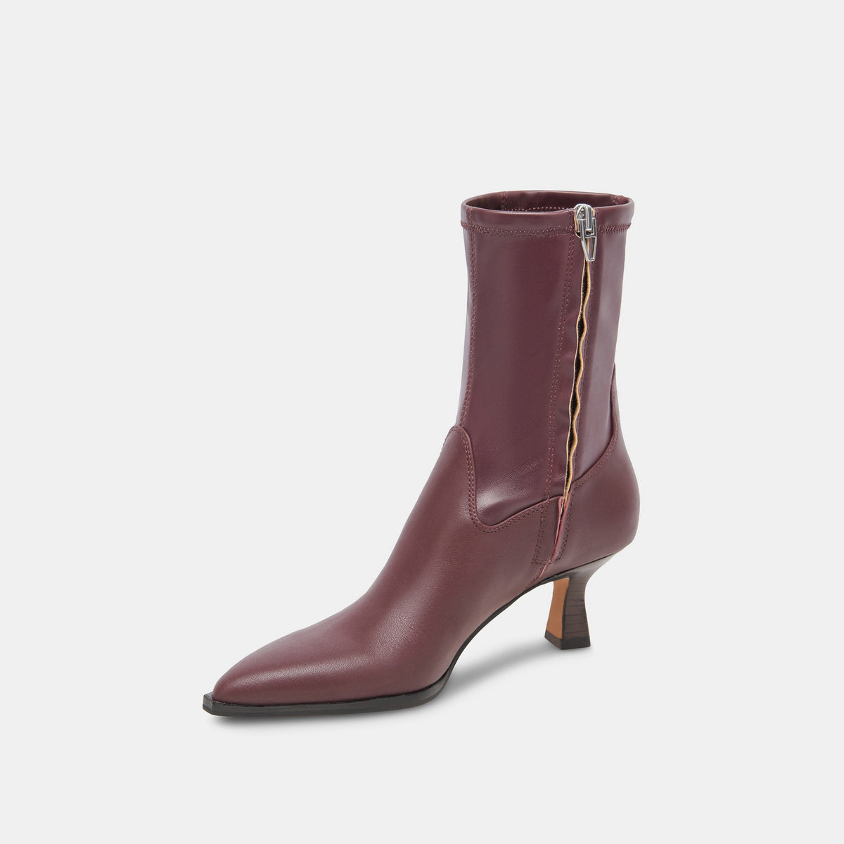 ARYA WIDE CALF BOOTS WINE LEATHER - Dolce Vita