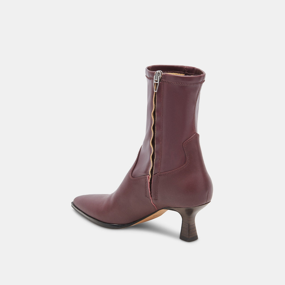ARYA WIDE CALF BOOTS WINE LEATHER - Dolce Vita