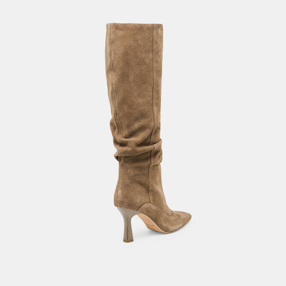 Lousa Olive Suede Boots - Dolce Vita