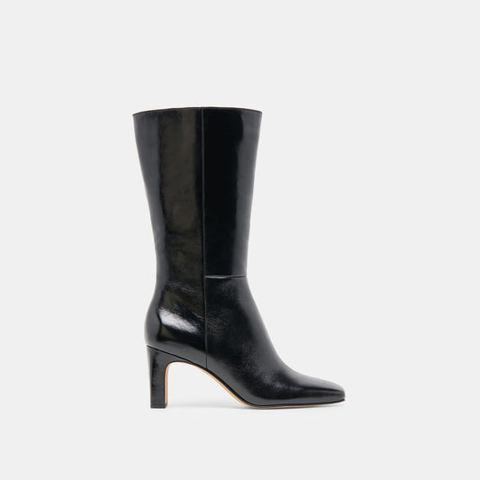 Riggs Black Leather Boots - Dolce Vita