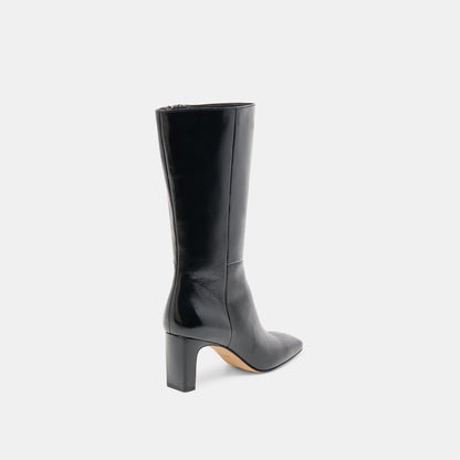Riggs Black Leather Boots - Dolce Vita
