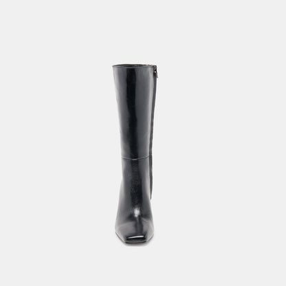 Riggs Black Leather Boots - Dolce Vita