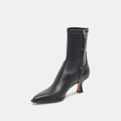 ARYA WIDE CALF BOOTS BLACK LEATHER - Dolce Vita