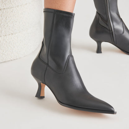ARYA WIDE CALF BOOTS BLACK LEATHER - Dolce Vita