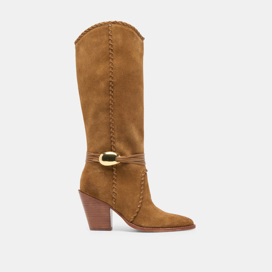 Jody Lt Brown Suede Boots - Dolce Vita