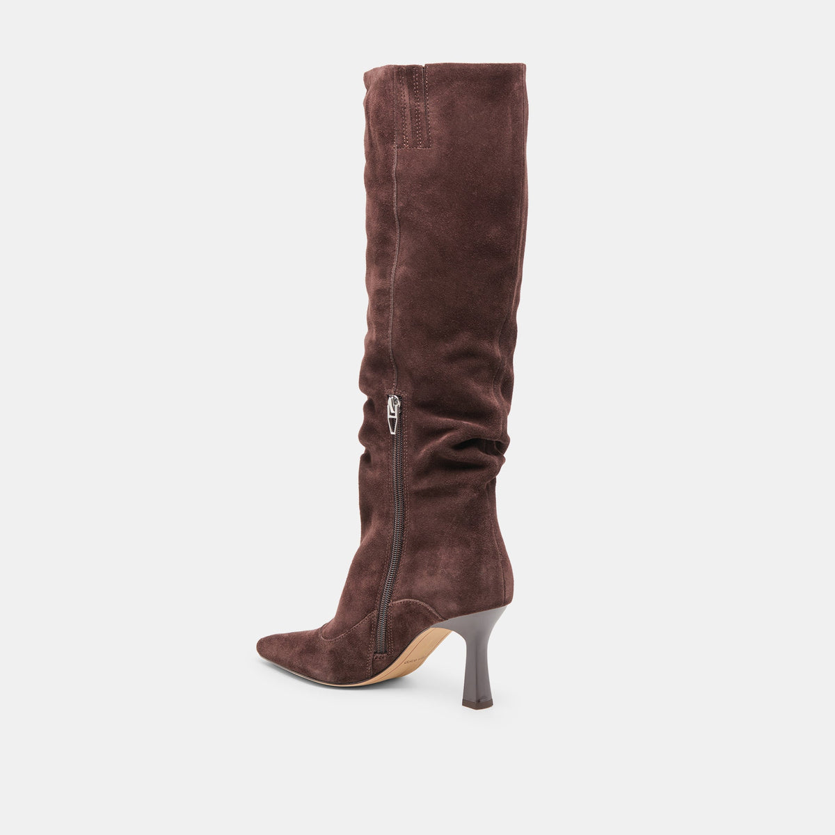 Lousa Mahogany Suede Wide Calf Boots - Dolce Vita