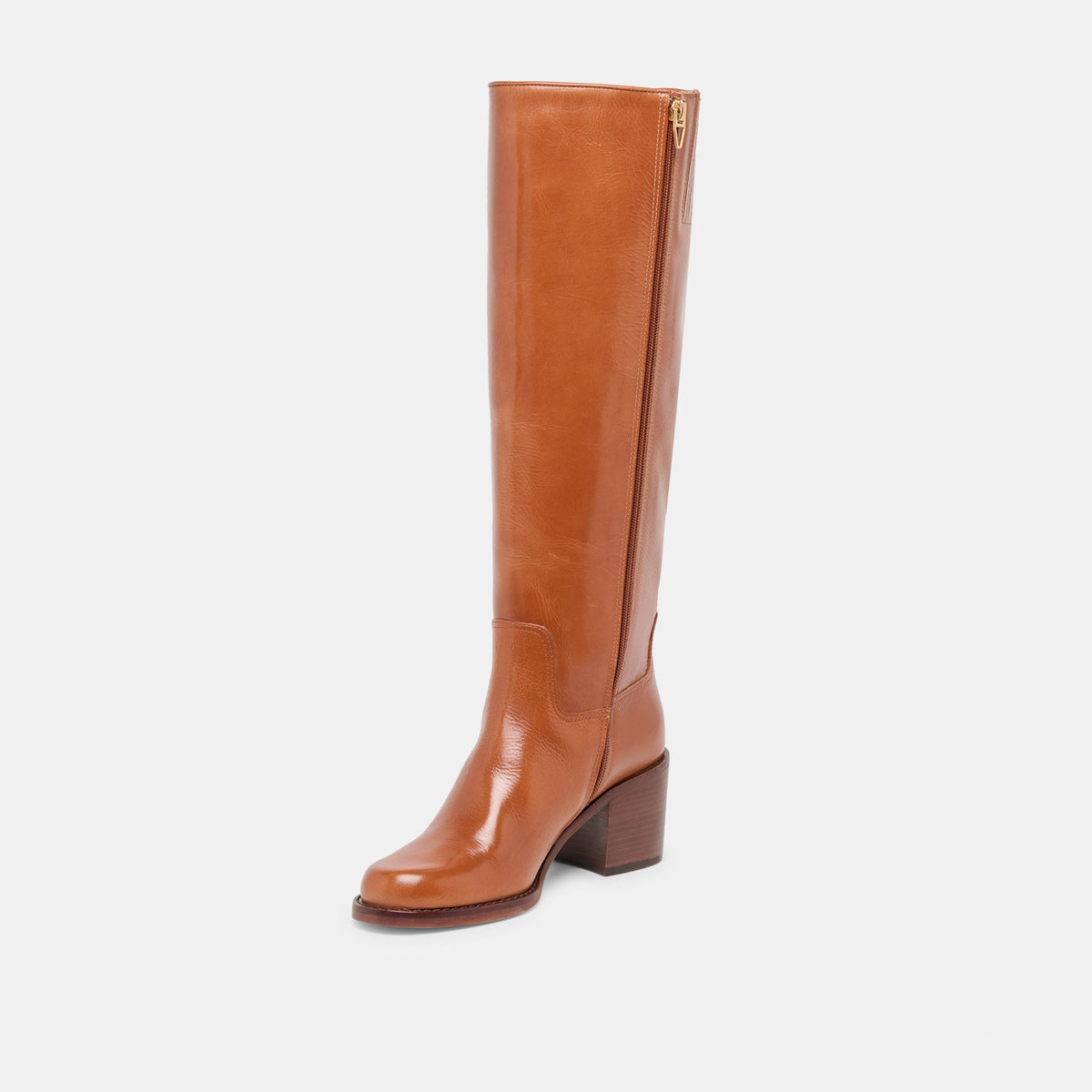 Lucyle Tan Leather Boots - Dolce Vita